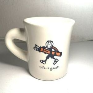 Life is Good Coffee Mug Cup White Like What You Do Golf Golfing Heavy Ceramic